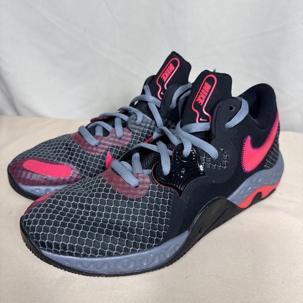 Nike Renew Elevate II Mens Size 13 Black Pink Athletic Basketball Shoes Sneakers
